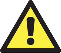 yellow warning triangle