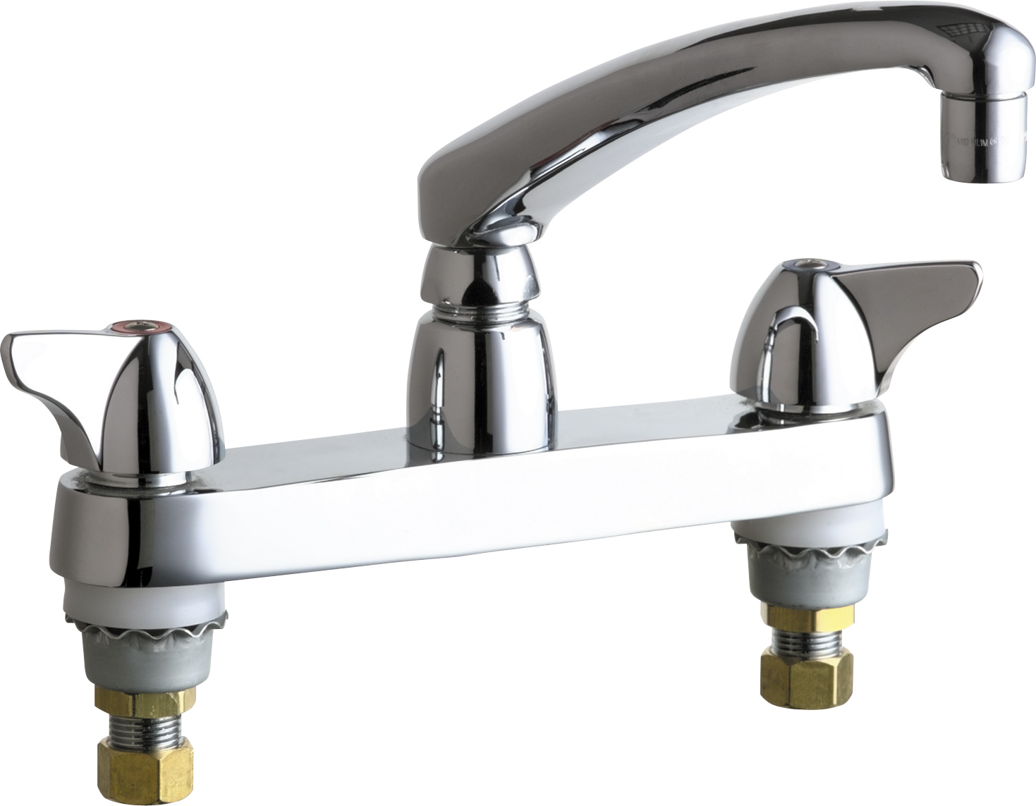 Deck Mounted Manual Sink Faucet With 8 Centers Chicago Faucets