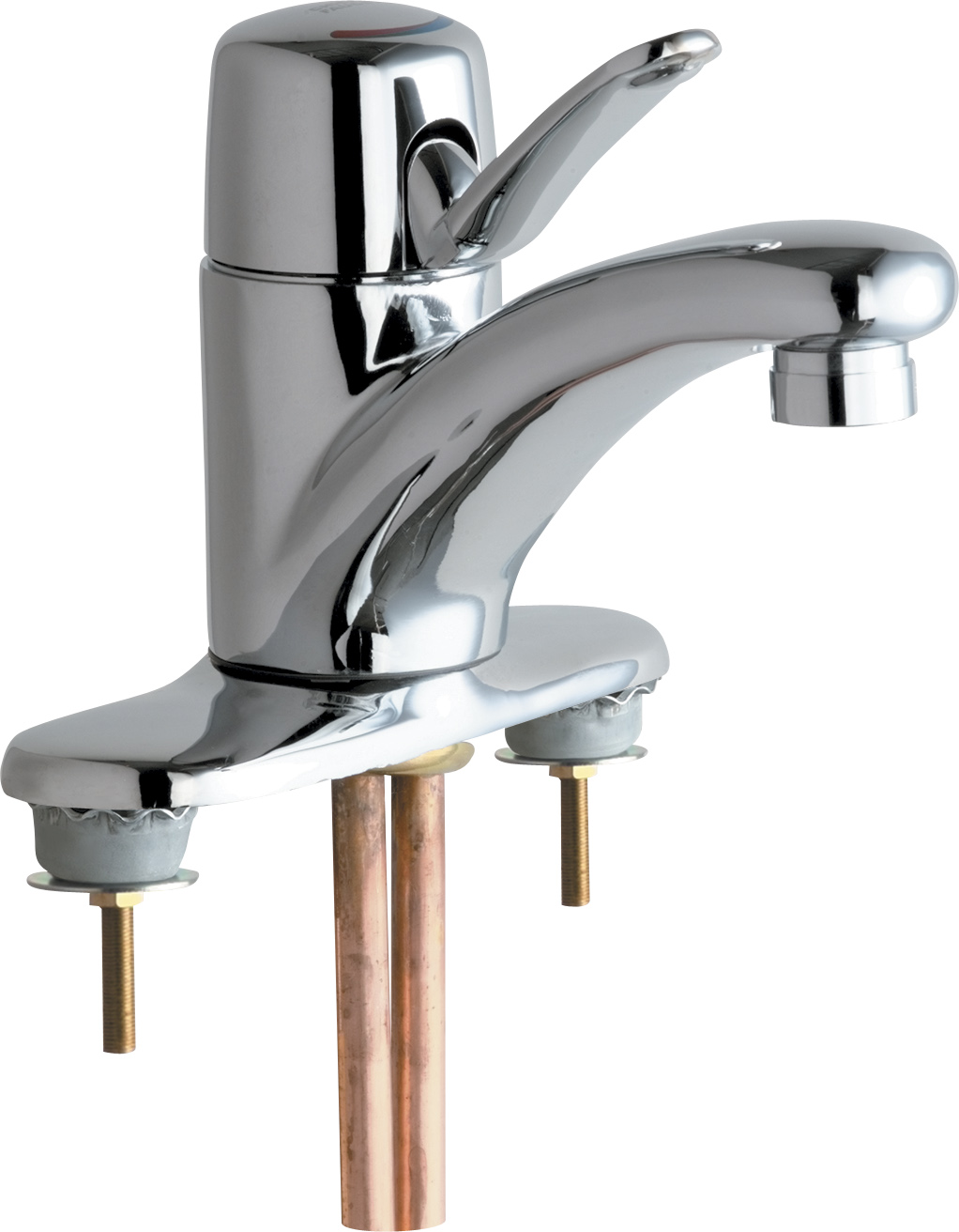 Deckmounted manual faucet, singlehole mounting with optional 4" and 8