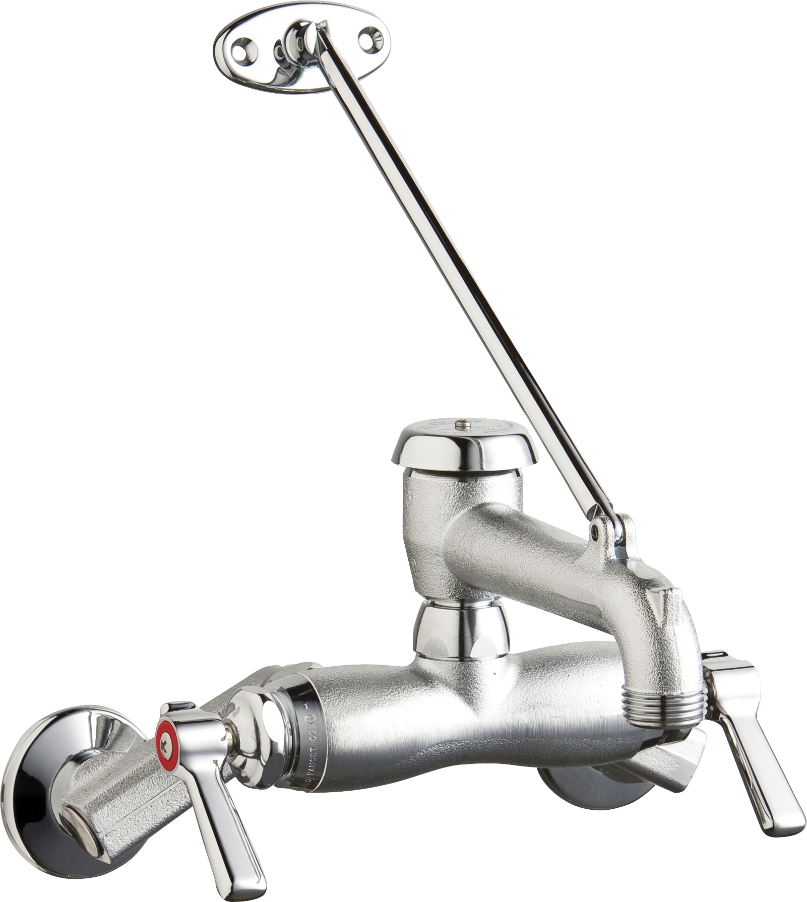 Wallmounted manual faucet with adjustable centers Chicago Faucets