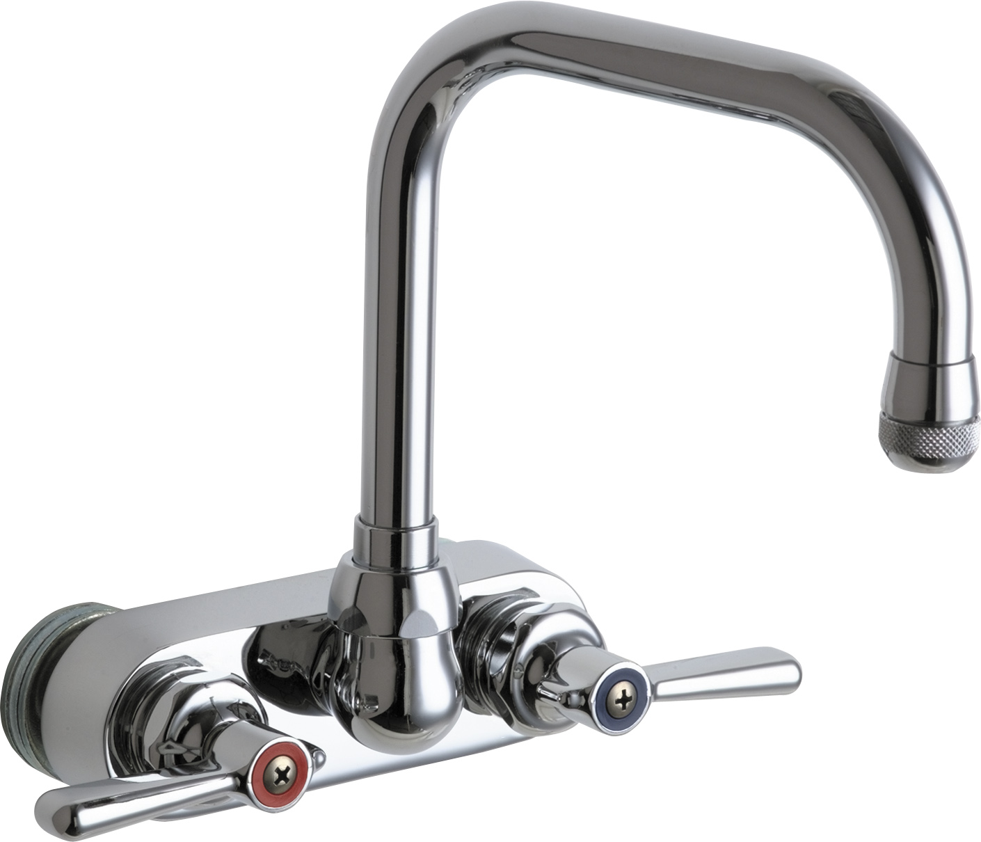 Wall Mounted Manual Sink Faucet With 4 Centers Chicago Faucets