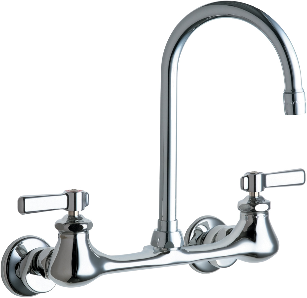 Wallmounted manual faucet with adjustable centers Chicago Faucets