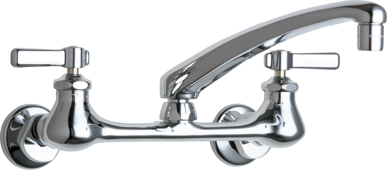 Wall Mounted Manual Sink Faucet With Adjustable Centers Chicago Faucets