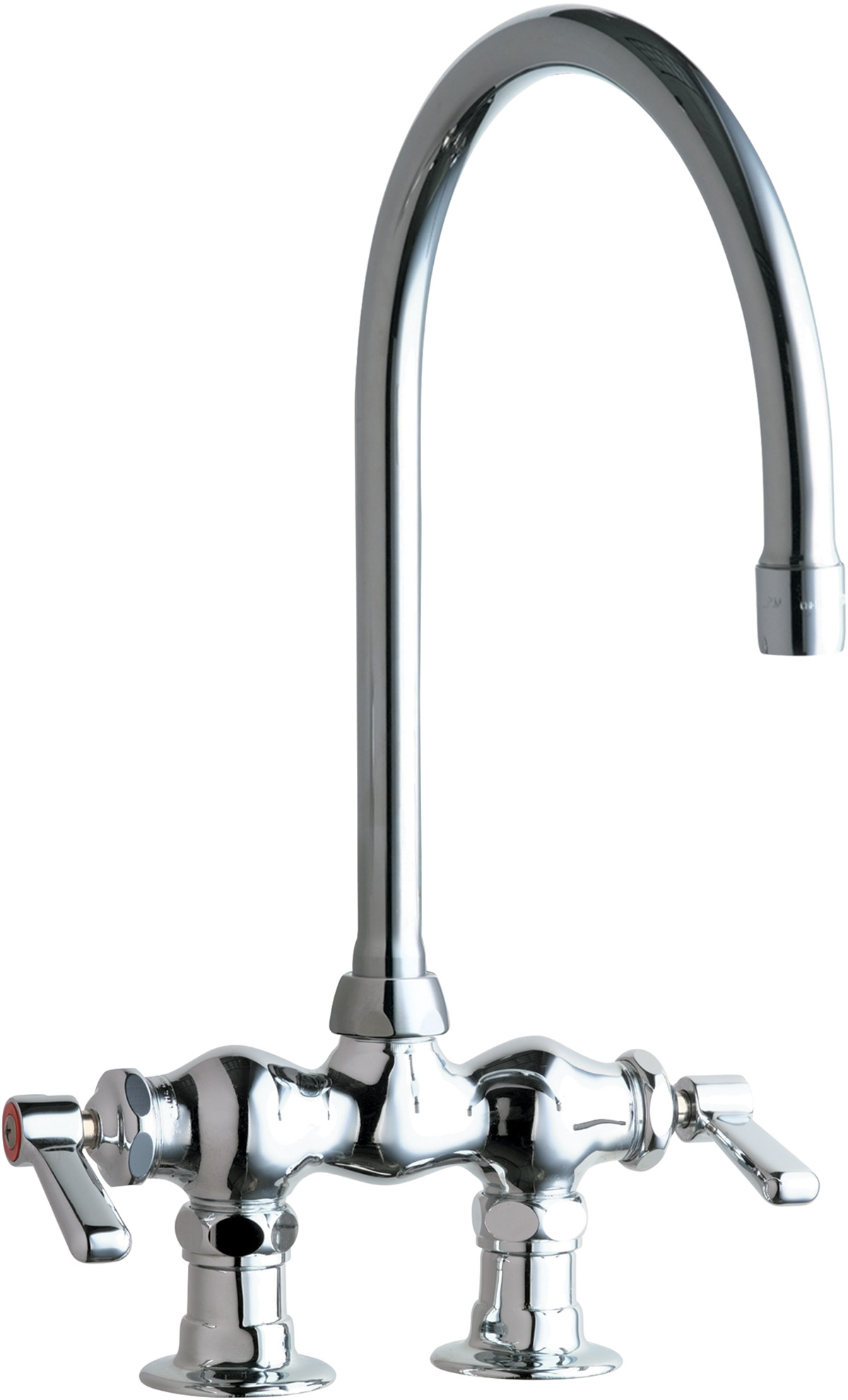 Deck Mounted Manual Sink Faucet With 3 8 Centers Chicago Faucets High Res Image