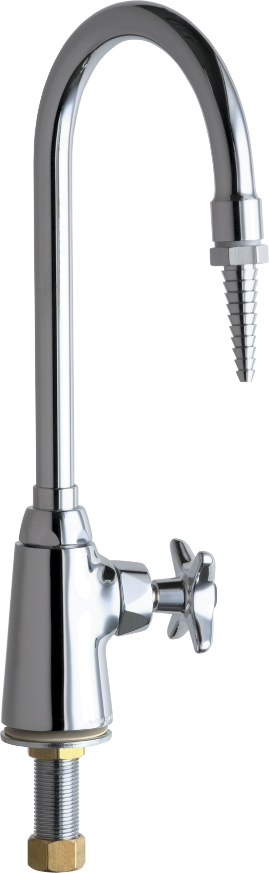 Deck-mounted manual laboratory faucet, single-hole, single-supply ...