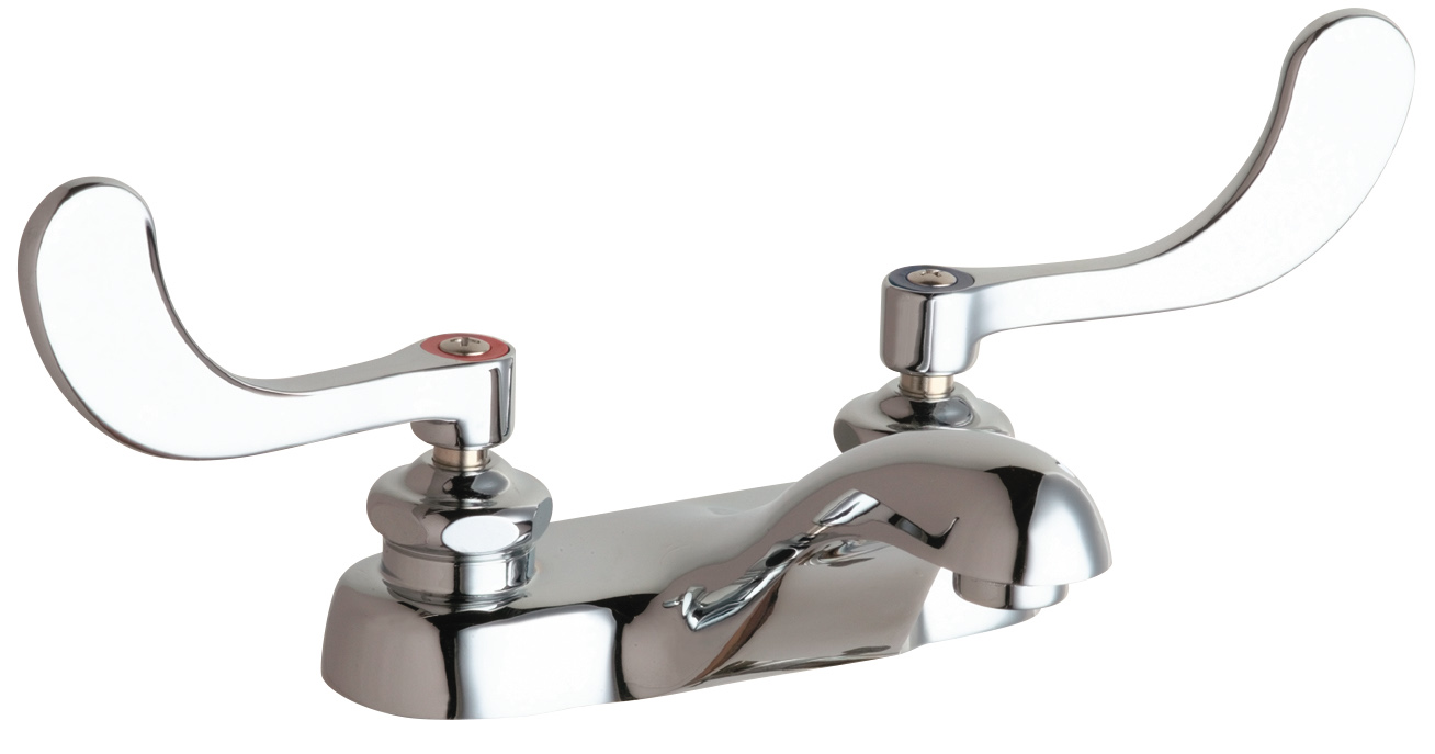 Deck-mounted manual faucet with 4