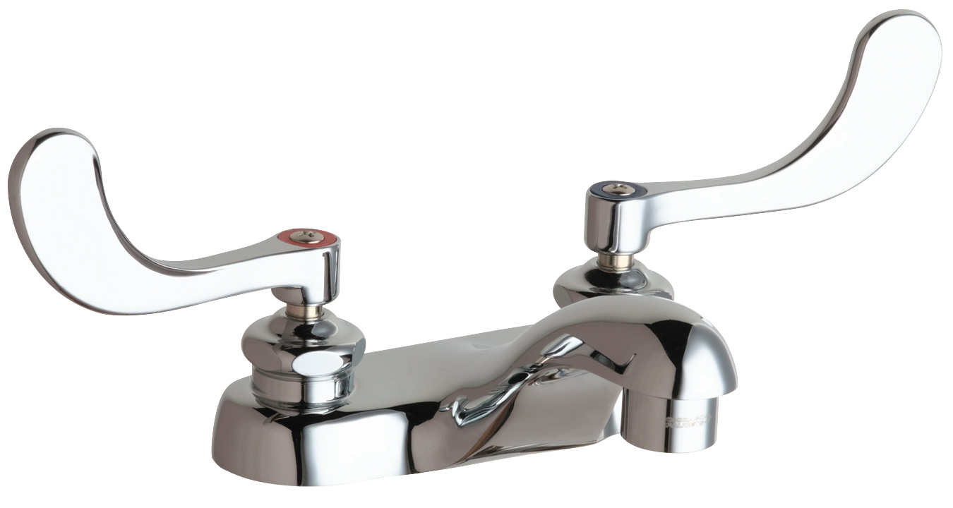 Deck-mounted manual faucet with 4