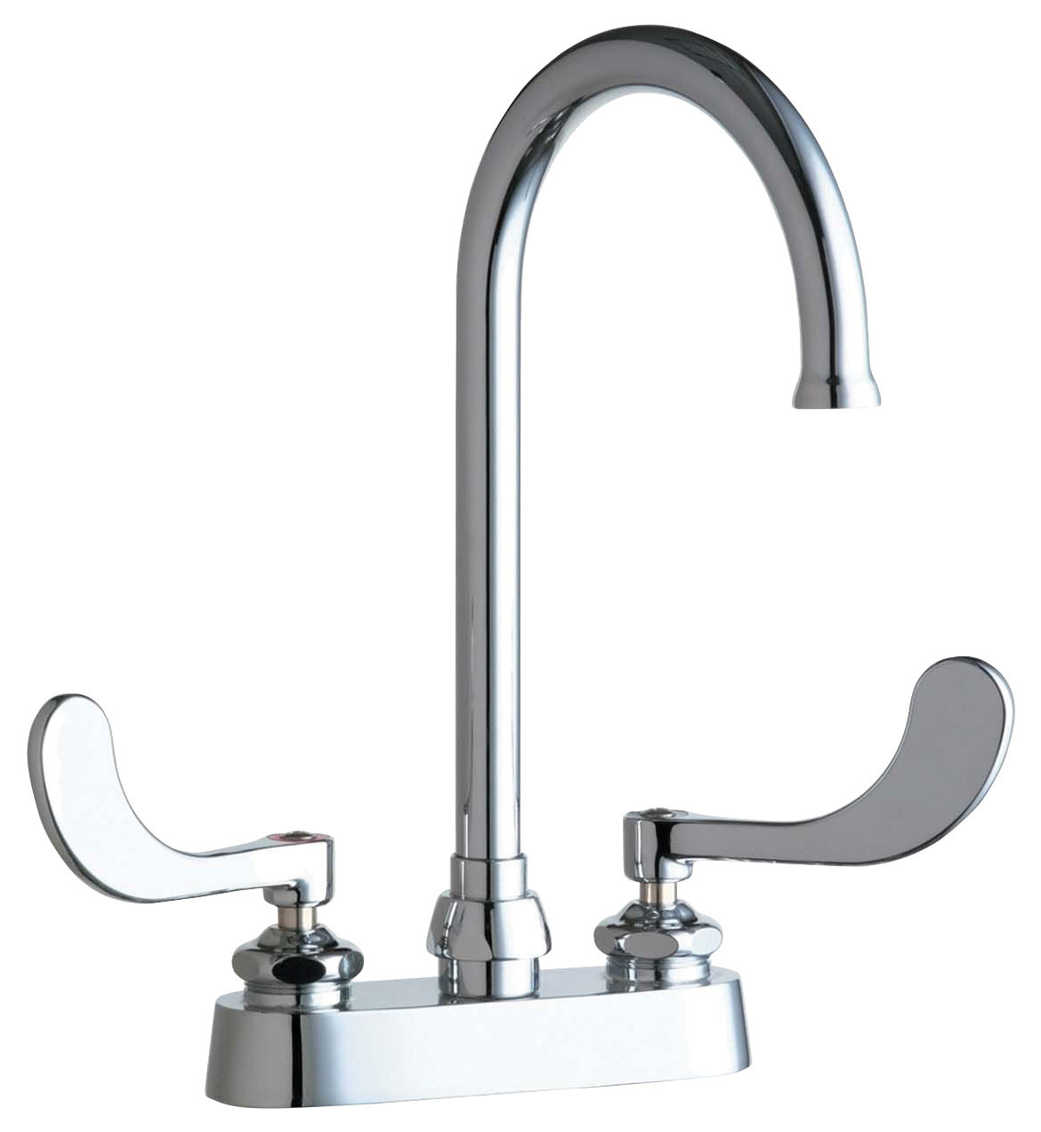 Deck-mounted manual faucet with 4