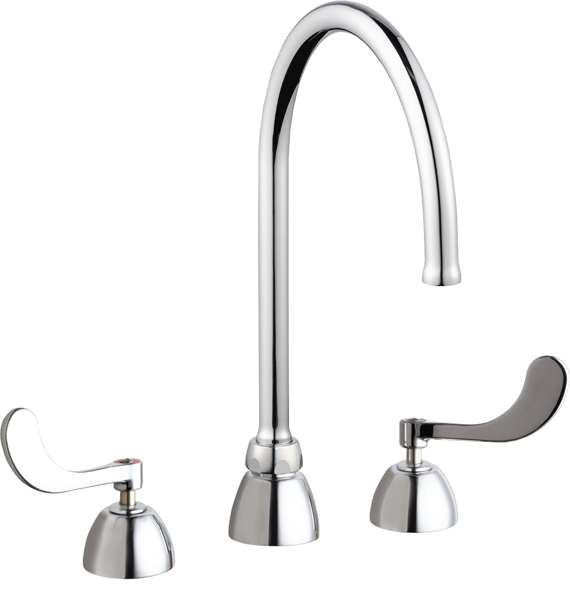 Deck-mounted manual faucet with 8