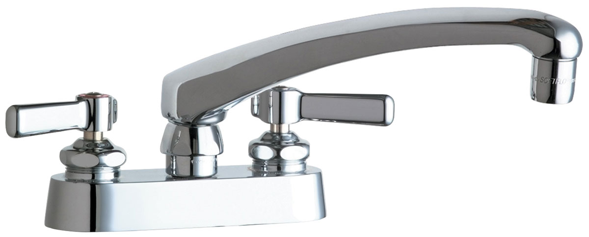 Deck-mounted manual faucet with 4