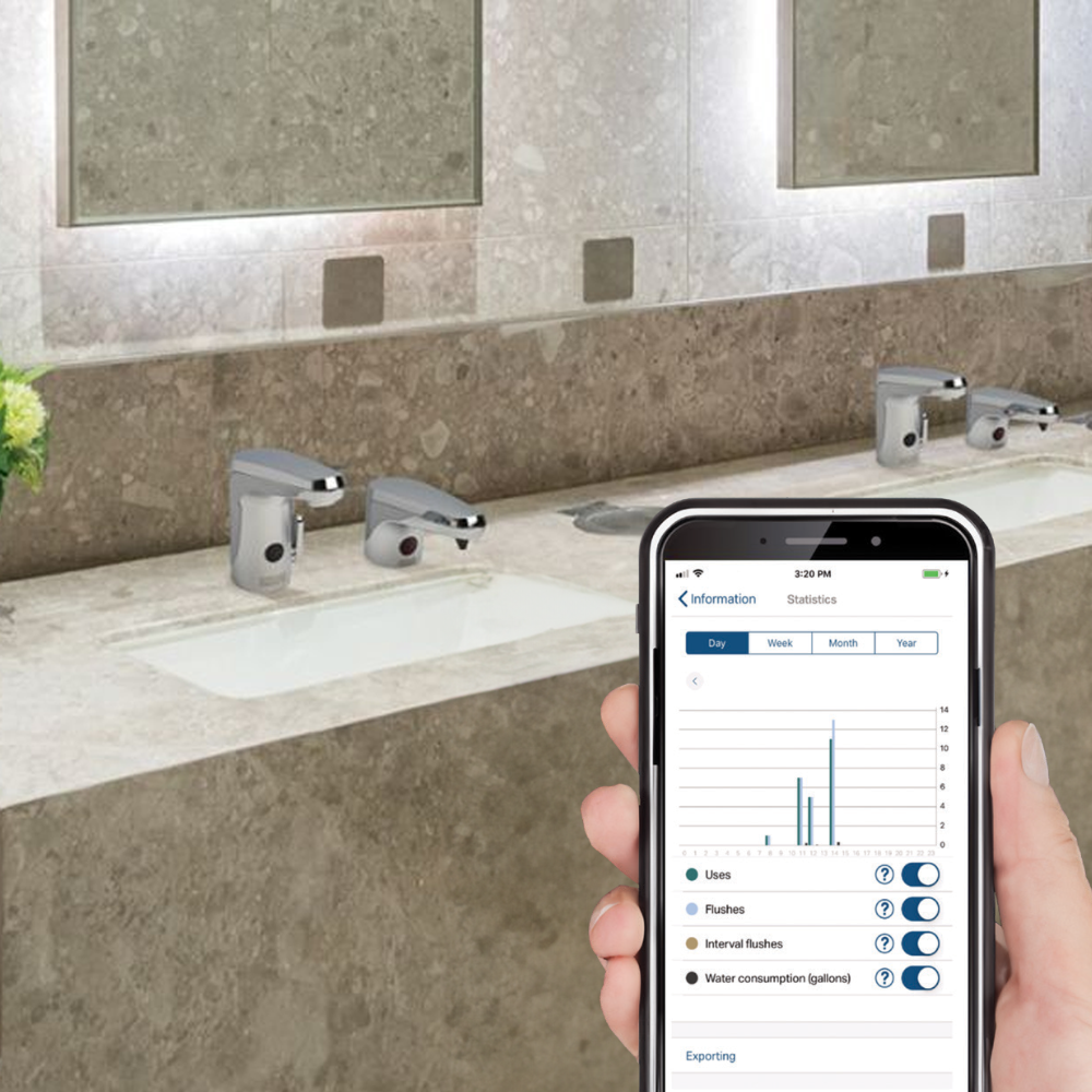 The CF Connect app makes it easy to monitor and flush faucets.
