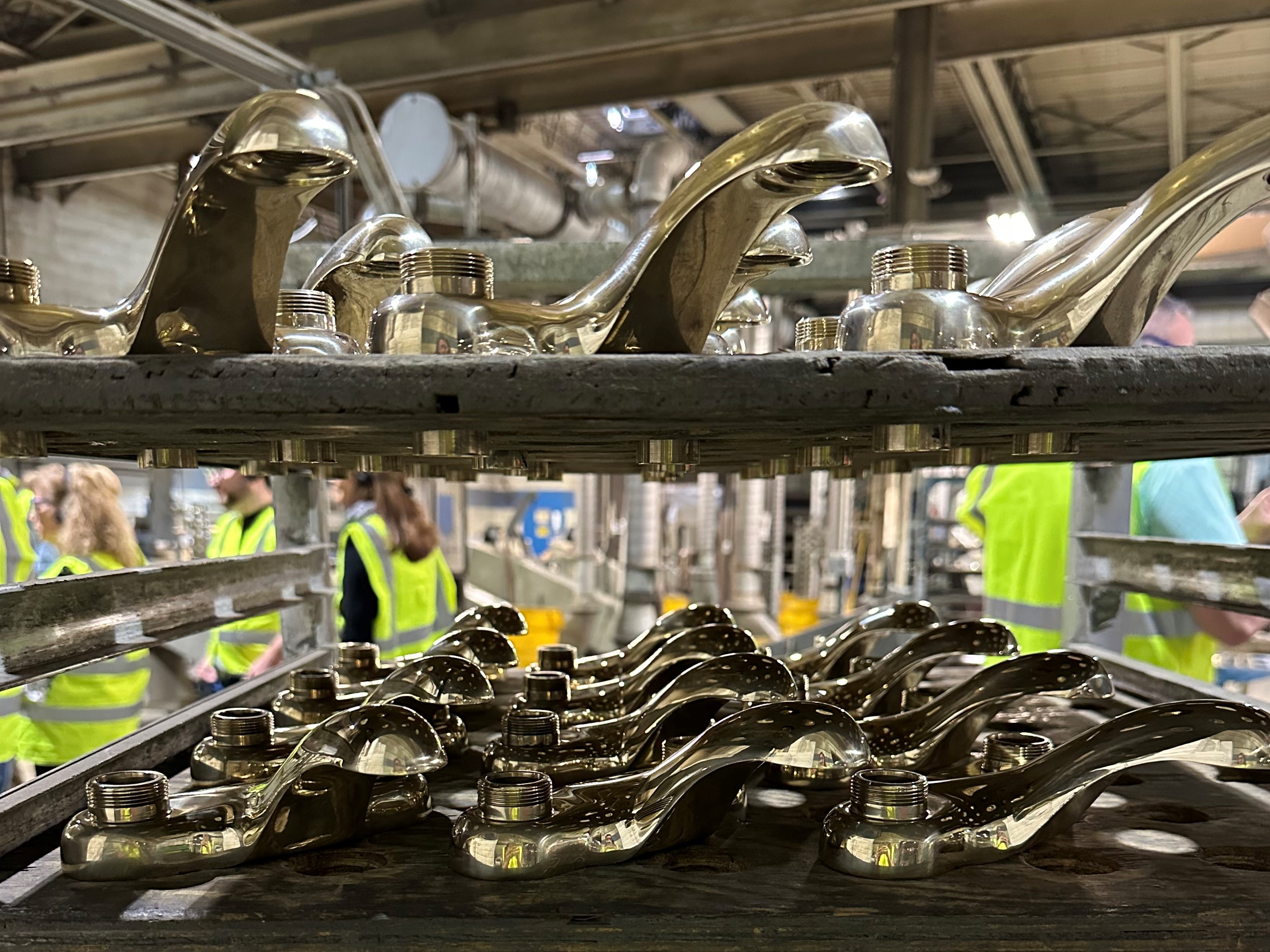 Chicago Faucet Milwaukee plant makes brass constructed commercial faucets that last.