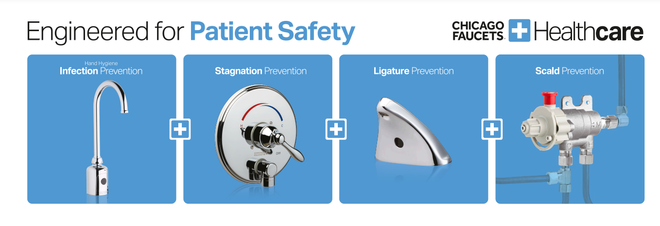 Faucets and Showers Engineered for Patient Safety