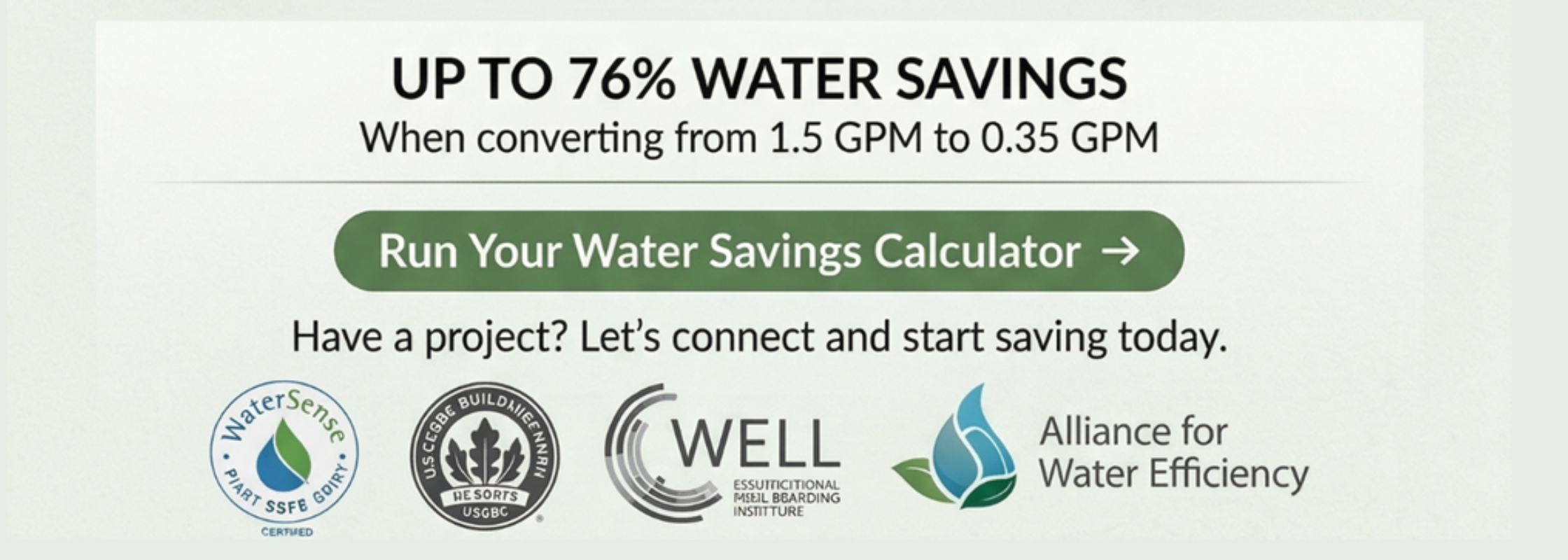 Save up to 76% water savings with Chicago Faucets