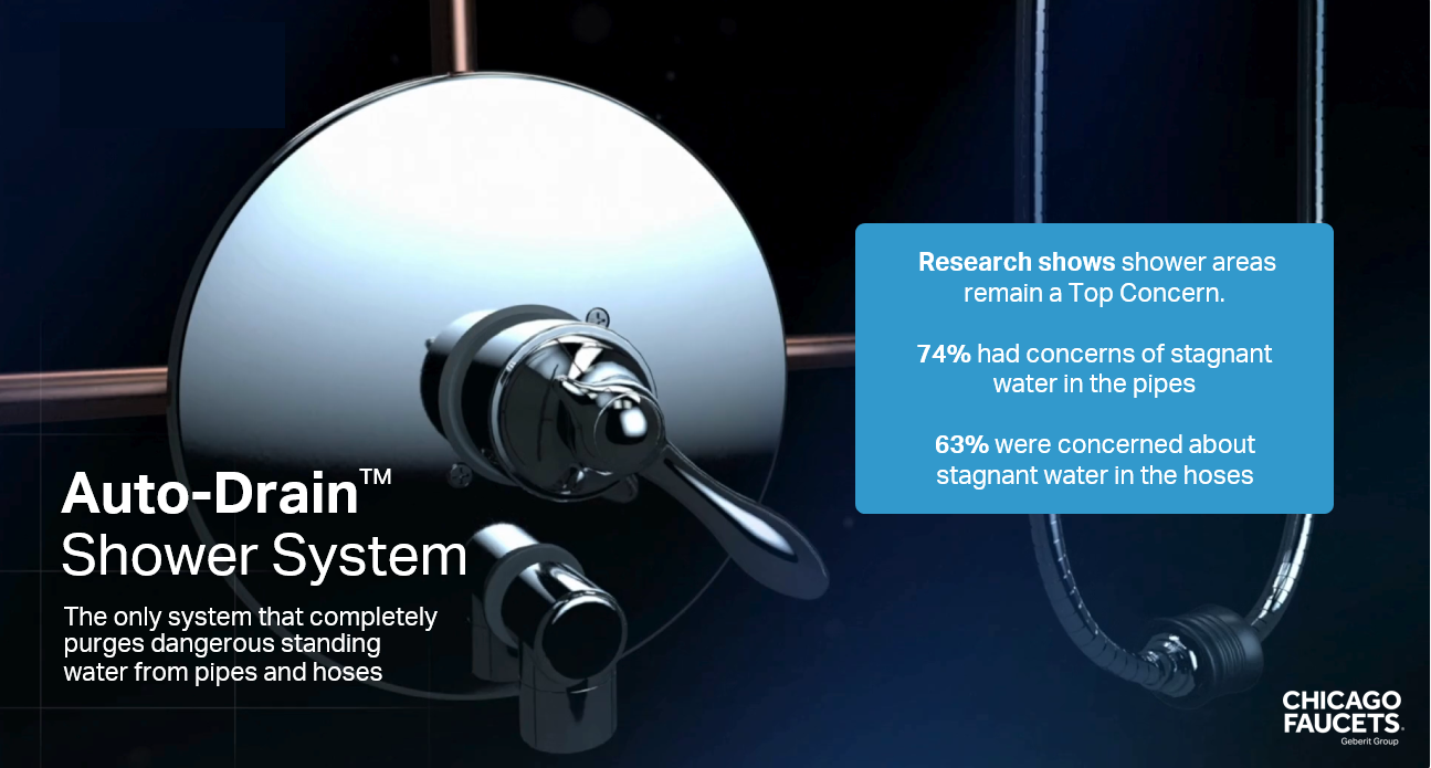 Valve in shower automatically drains all water in pipes