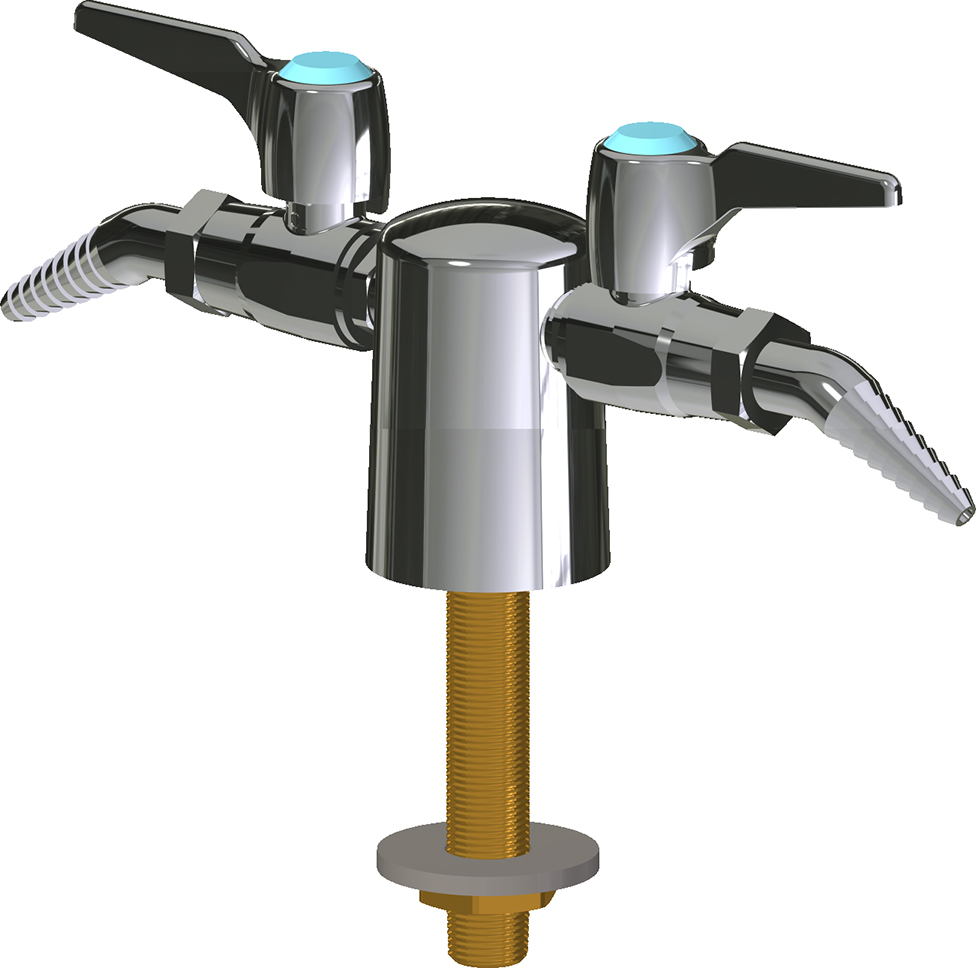 Turrets Lab Deck-mounted laboratory turret with ball valve | Chicago Faucets