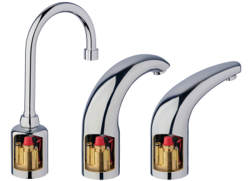 Integrated ASSE 1070 Certified Scald Protection helps make HyTronic touchless faucets the very best solution for safety and hygiene. Above-deck components and the CF Connect App combine for easy adjustment and maintenance.