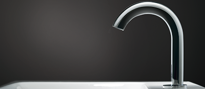 Alpina Series faucet on white sink