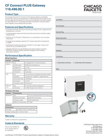 116.496.00.1 Spec Sheet