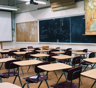 School classroom closed for summer vacation