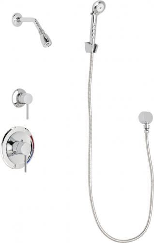 Pressure Balancing Tub And Shower System With Shower Head Hand